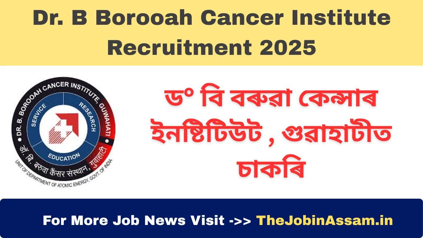 Dr. B Borooah Cancer Institute Recruitment 2025 – Apply for 27 Posts | Last Date 5 August