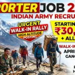 Indian Army Porter Recruitment 2026 – Rs.30,000 Salary | Walk-in from 07 May