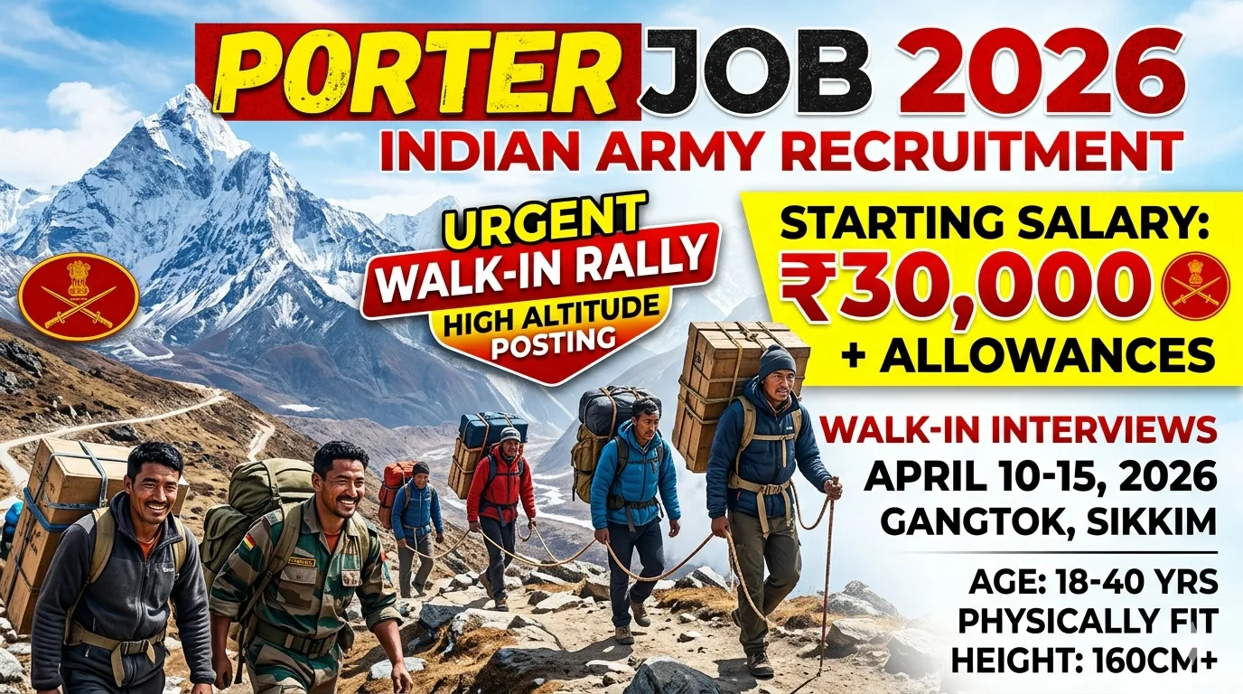 Indian Army Porter Recruitment Rally 2026