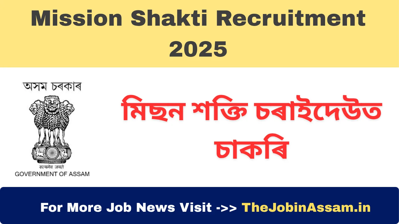 Mission Shakti Recruitment 2025 – Apply for Data Entry Operator Post in Charaideo