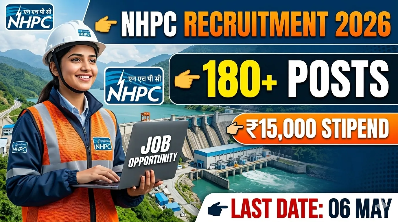 NHPC Apprentice Recruitment 2026 – 180+ Vacancy | Apply Online