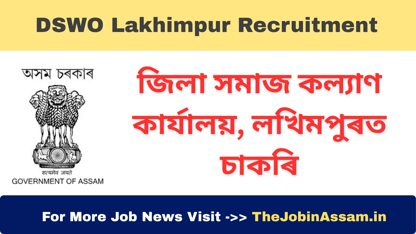 DSWO Lakhimpur Recruitment - Account Assistant & Data Entry Operator Vacancies