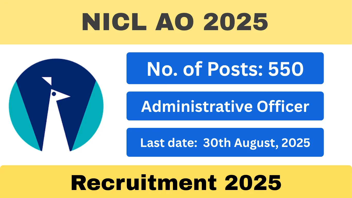 NIACL Recruitment 2025 – Apply for 550 Administrative Officer Posts