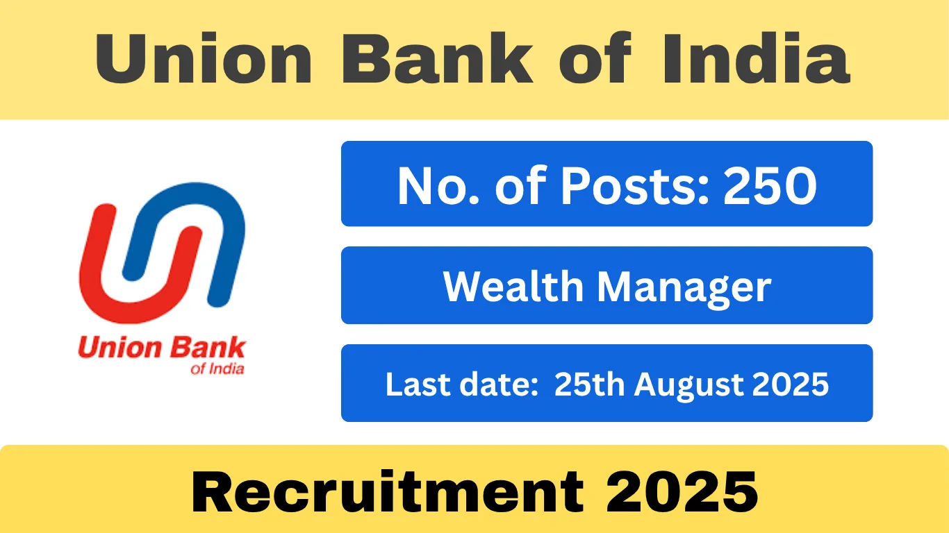 Union Bank of India Recruitment 2025 – Apply for 250 Wealth Manager Posts