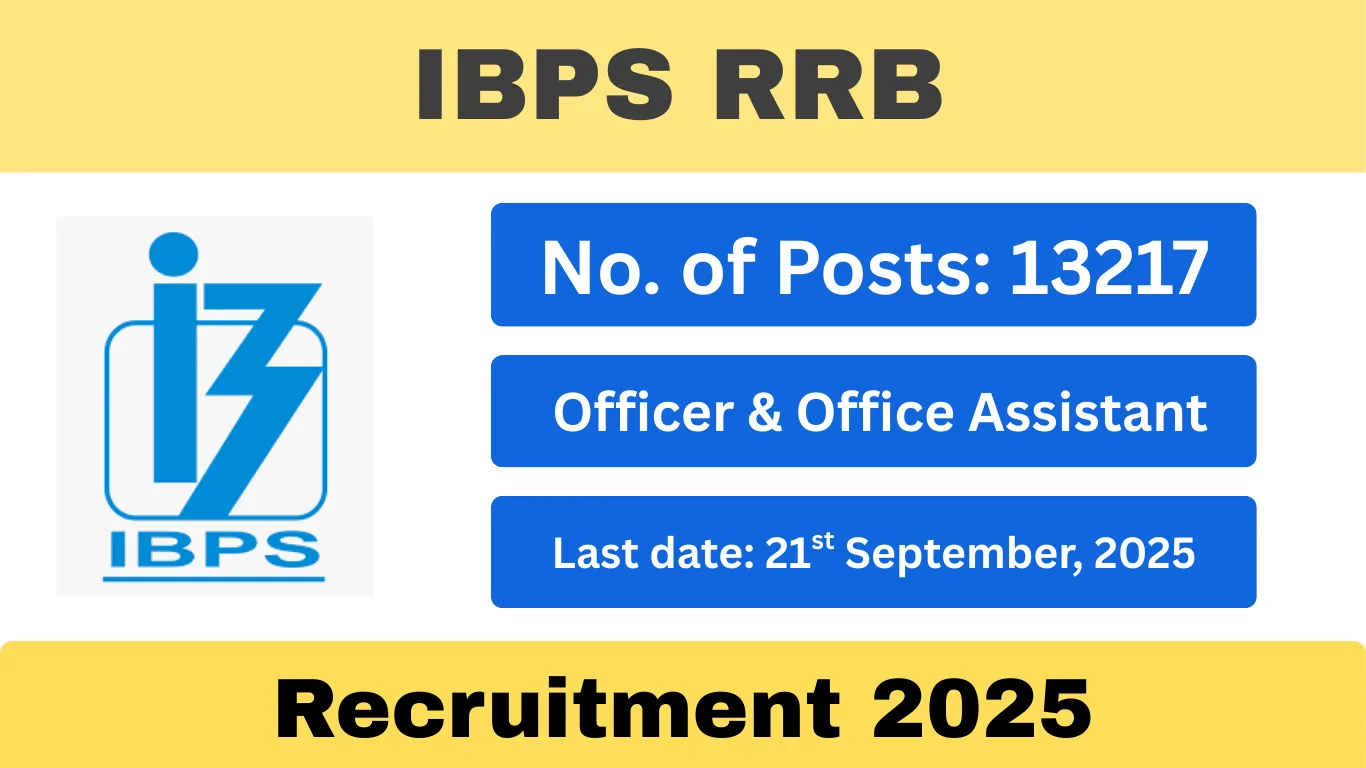 IBPS RRB Recruitment 2025 – Apply Online for 13217 Officer & Office Assistant Posts