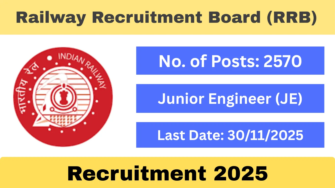 RRB JE Recruitment 2025 - 2570 posts