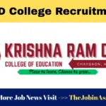 KRD College Recruitment 2025 – 04 Assistant Professor Vacancy