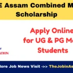 DHE Assam Combined Merit Scholarship 2025 – Apply Online for UG & PG Male Students