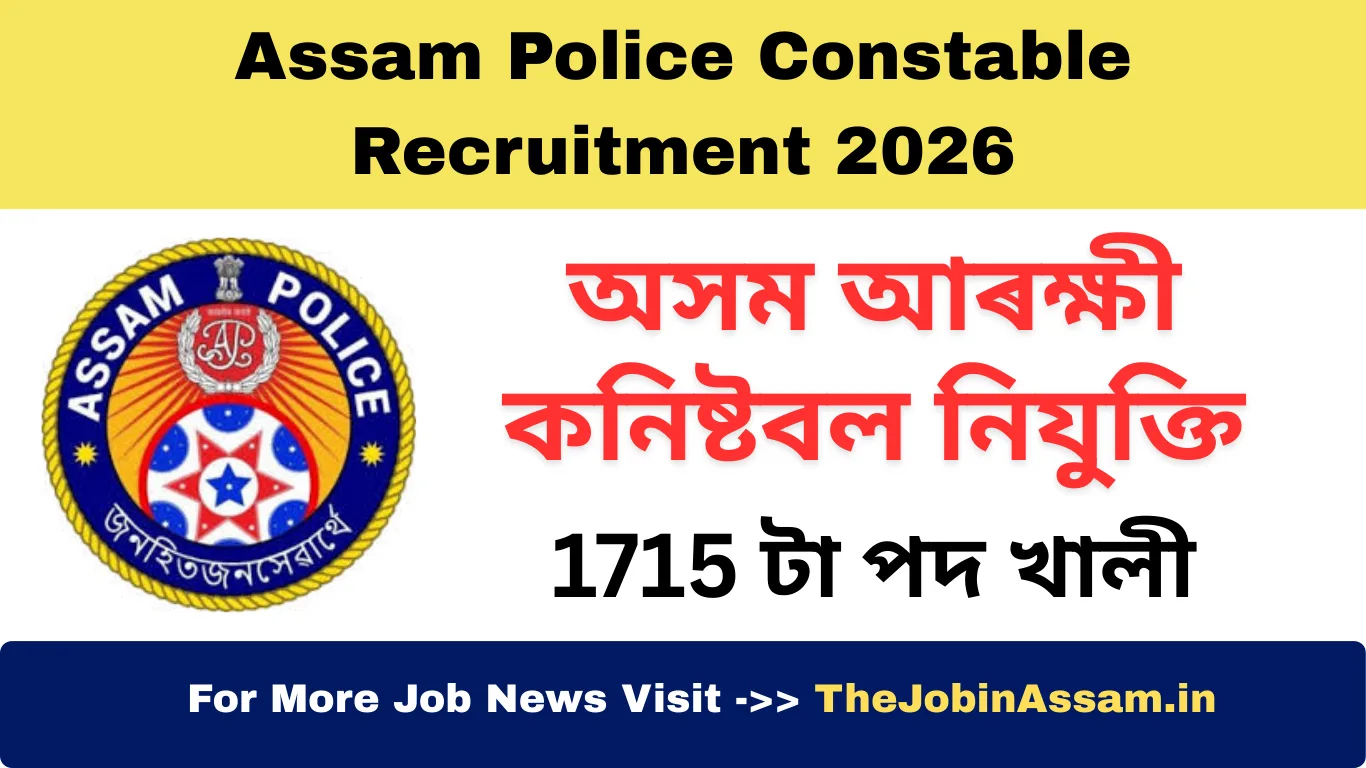 Assam Police Constable Recruitment 2026 – 1715 Posts, Apply Online @ slprbassam.in