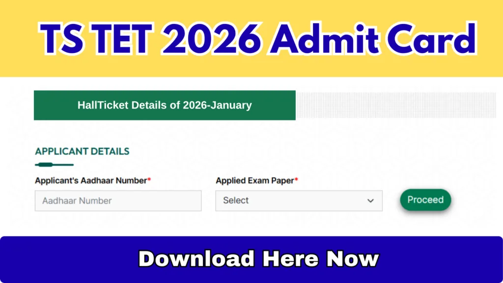 TS TET 2026 Admit Card (Direct Download Link)