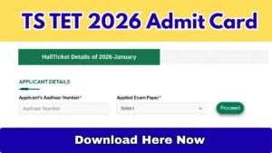TS TET 2026 Admit Card (Direct Download Link)