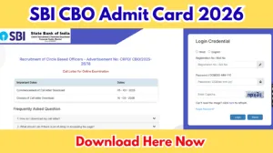 SBI CBO Admit Card 2026 Released – Download 2273 Circle Based Officer Hall Ticket
