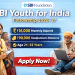 SBI Youth for India Fellowship 2026–2027 : Apply Online