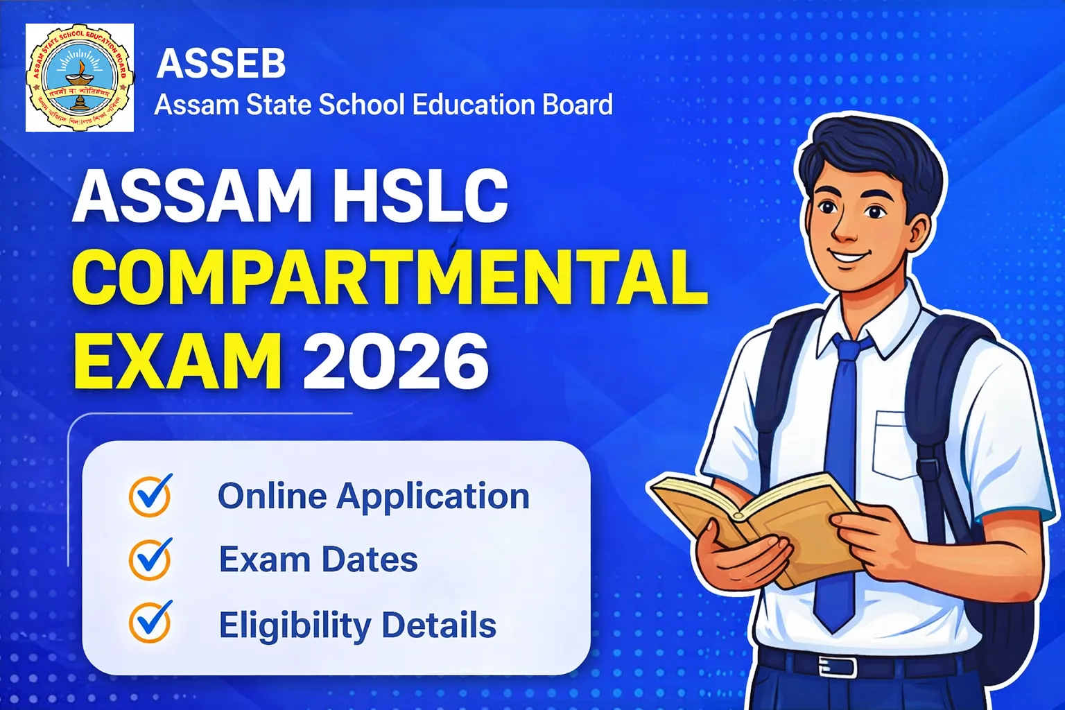 Assam HSLC Compartmental Exam 2026 – Apply Online, Dates, Fee & Full Details
