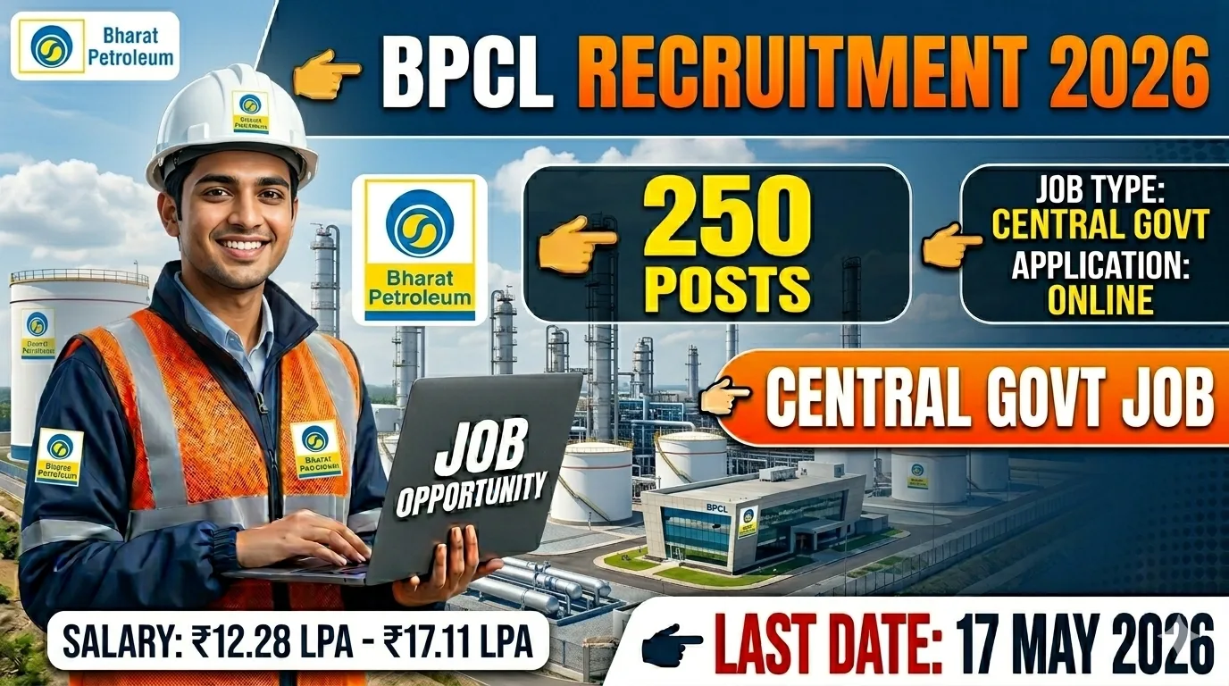BPCL Recruitment 2026 – 250 Vacancies, Apply Online