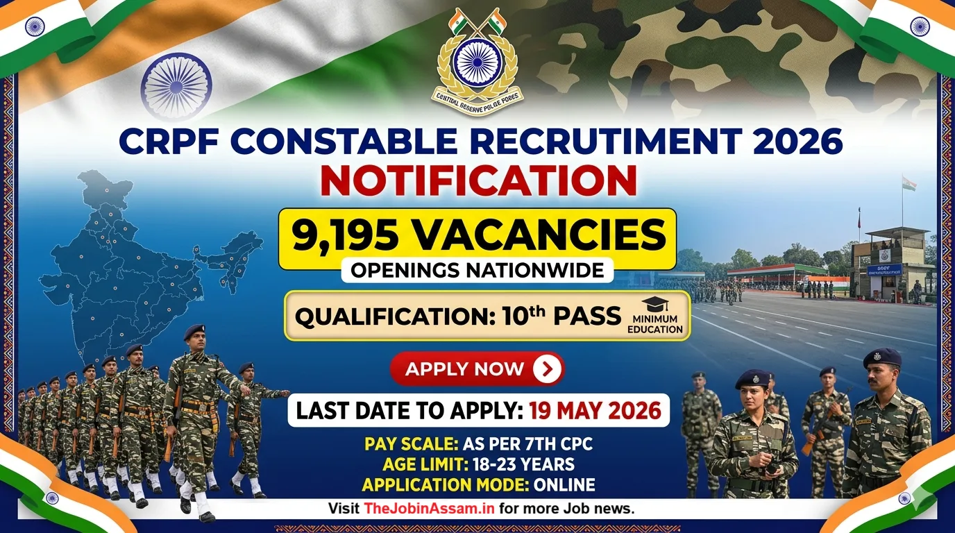 CRPF Constable Recruitment 2026 - 9,195 Vacancies | Apply Now