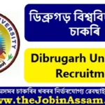 Dibrugarh University Recruitment 2026 – JRF Vacancy