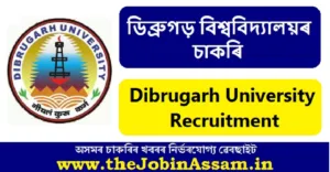 Dibrugarh University Recruitment 2026