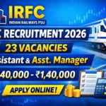 IRFC Recruitment 2026 – Apply Online for 23 Assistant & Assistant Manager Posts