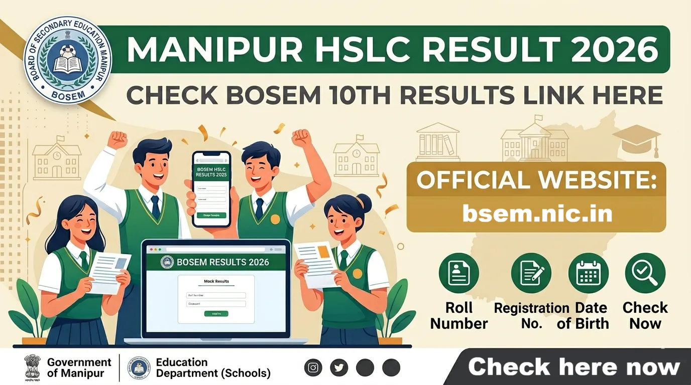 Manipur HSLC Result 2026 - Check BOSEM 10th Results Link Here