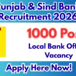 Punjab & Sind Bank Recruitment 2026 [1000 Posts]