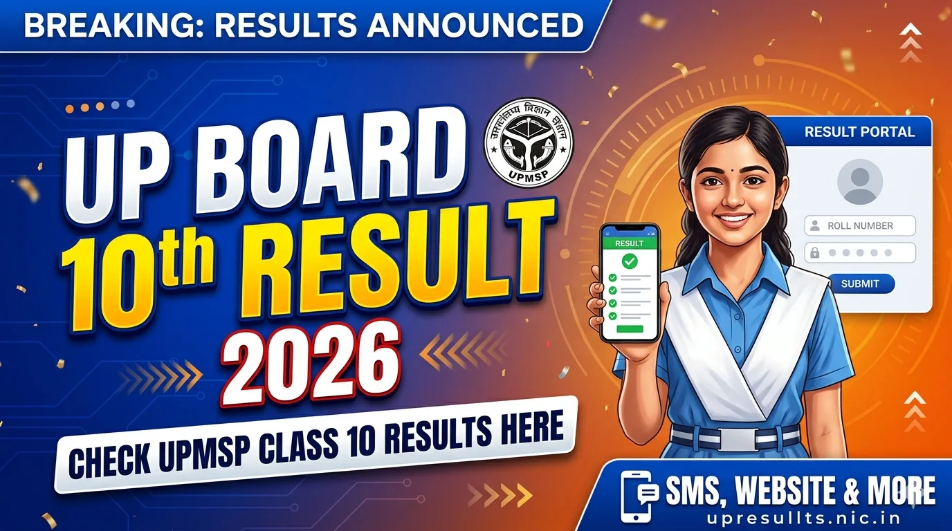 UP Board 10th Result 2026: Check UPMSP Class 10 Results 2026 Here