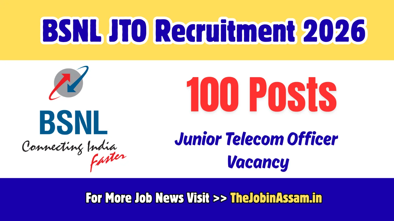 BSNL JTO Recruitment 2026 – Apply Online for 100 Telecom Posts