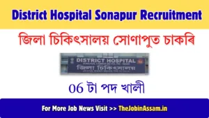 District Hospital Sonapur Recruitment 2026 - 06 Posts