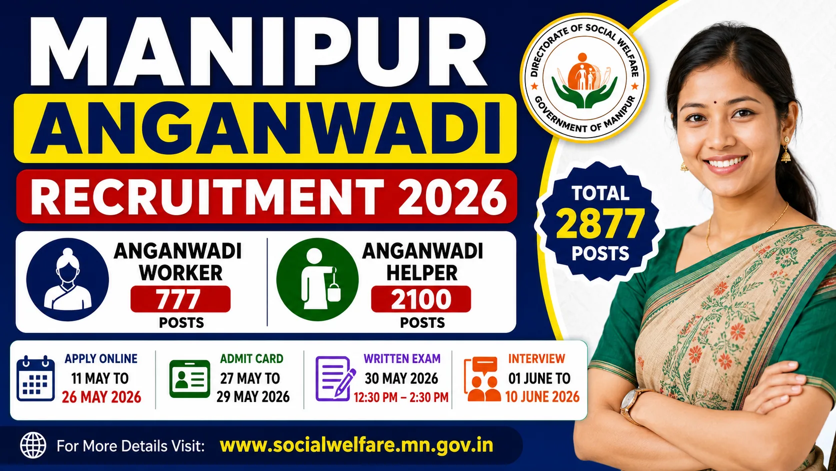 Manipur Anganwadi Recruitment 2026 – 2877 Worker & Helper Posts