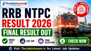 RRB NTPC Final Result 2026 Out – Check CBT Final Merit List & Cut-Off Now