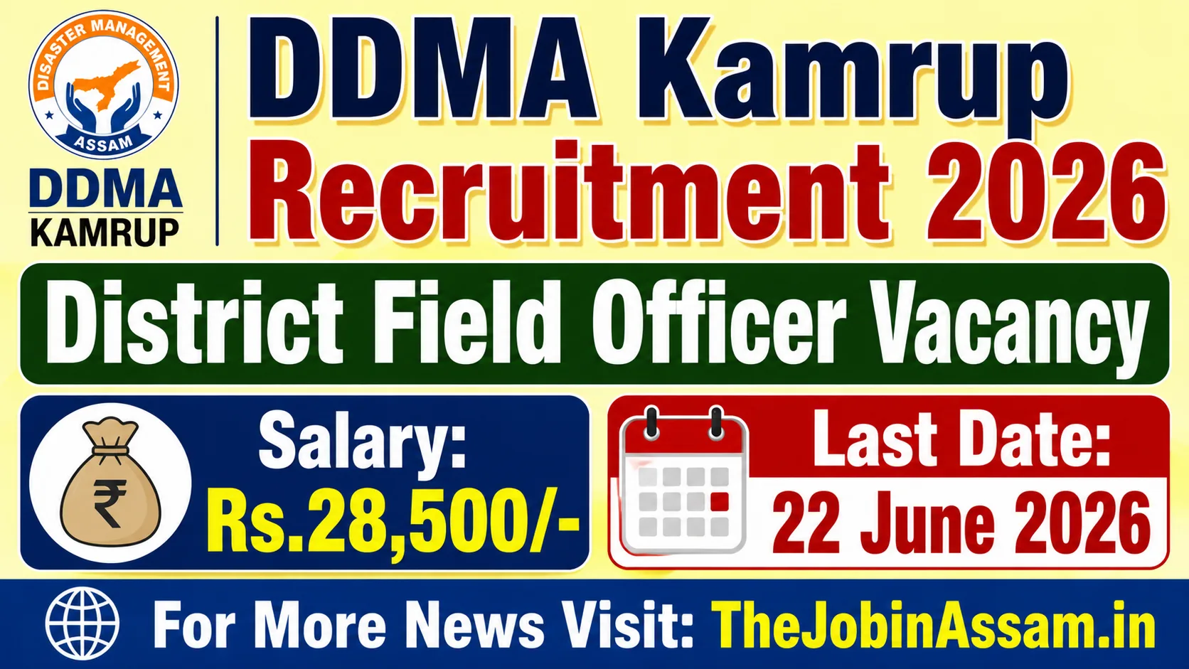 DDMA Kamrup Recruitment 2026 – Apply Online for District Field Officer Post