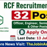 RCF Recruitment 2026 – Apply Online for 32 Officer, Engineer, Senior Manager & Other Posts