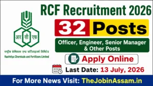 RCF Recruitment 2026 โ Apply Online for 32 Officer, Engineer, Senior Manager & Other Posts