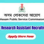 APSC Research Assistant Recruitment 2026 – Apply Online