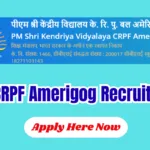 KVS CRPF Amerigog Recruitment 2026 – PGT Mathematics & Physics