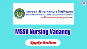 MSSV Nursing Vacancy 2026: Apply for 32 Teaching Posts