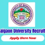 Bongaigaon University Recruitment 2026 – 4 Non-Teaching Posts