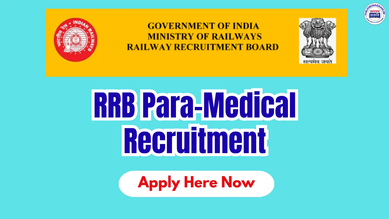 RRB Para Medical Recruitment 2026 –  560 Vacancies in Indian Railways, Apply Online