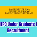 RRB NTPC Undergraduate Level Recruitment 2026 – Apply Online for 1688 Vacancies